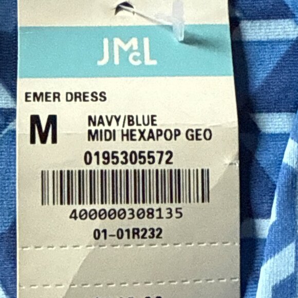 J. McLaughlin Emer Midi Dress Blue Size Medium New with Tag - Picture 7 of 7